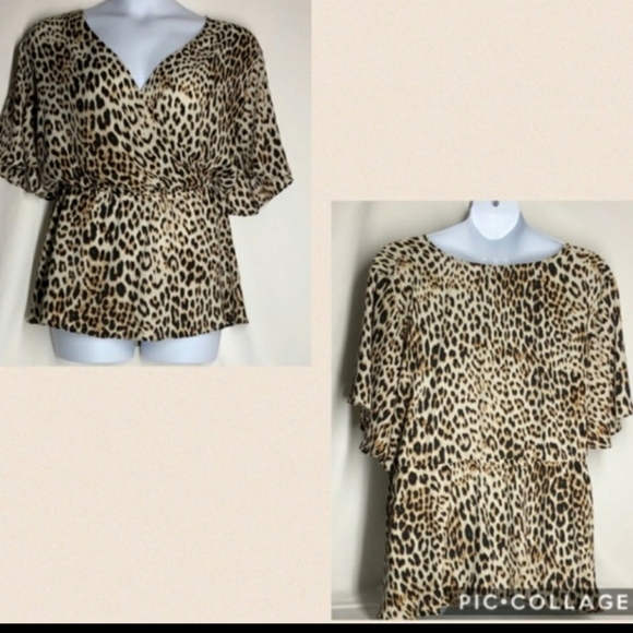 Worthington Top Animal Print Silky Size 2X NWT - Picture 4 of 9